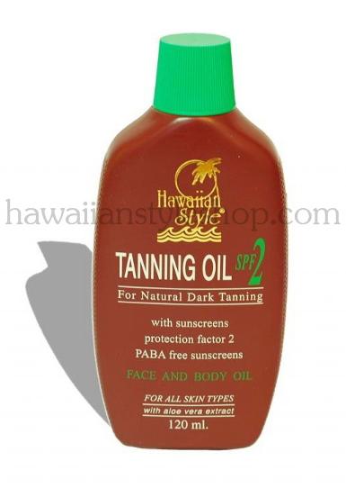HAWAIIAN STYLE TANNING OIL SPF 2 120 ml.
